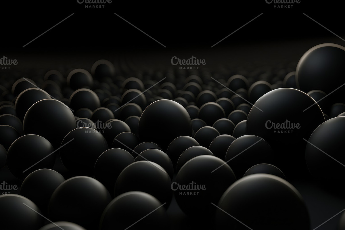 41 Black spheres illustrations, an Object Illustration by Handmadefont (Photo 3 of 41)
