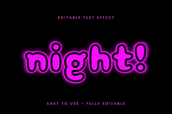 Glowing Outline Bubble Text Effect preview 4