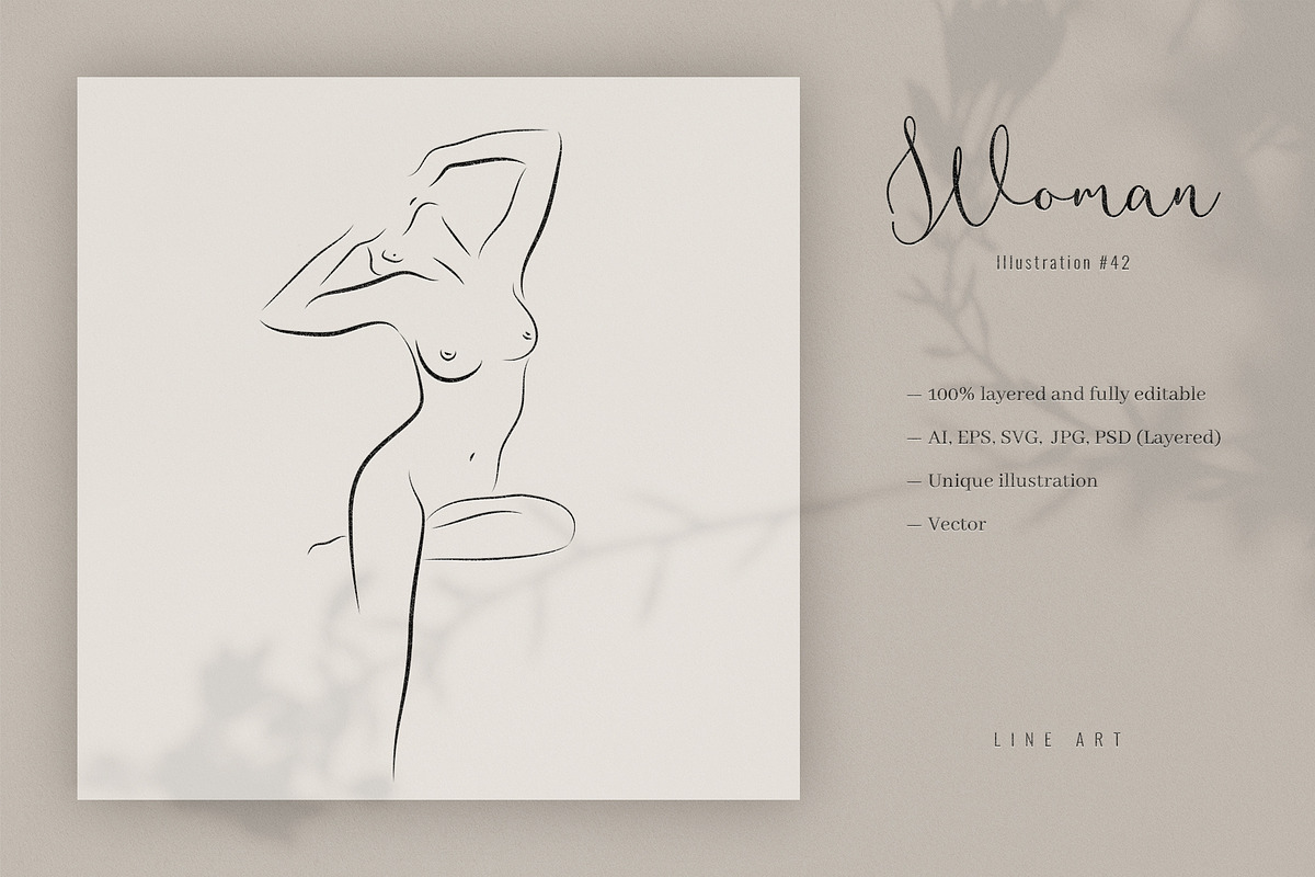 Womans Body. Line Art Illustration, a Decorative Illustration by le-genda