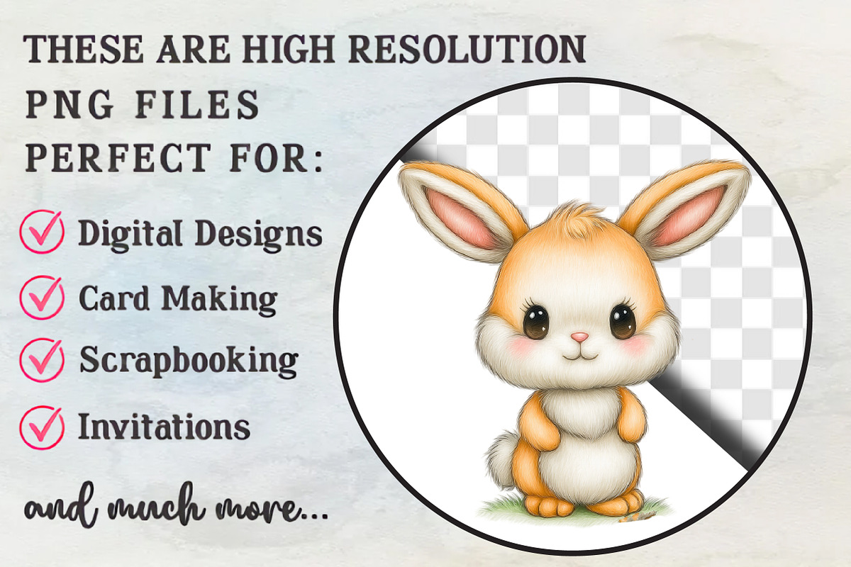 Soft Pastel Easter Bunny Clipart Set, an Animal Illustration by RobertsArt (Photo 4 of 6)