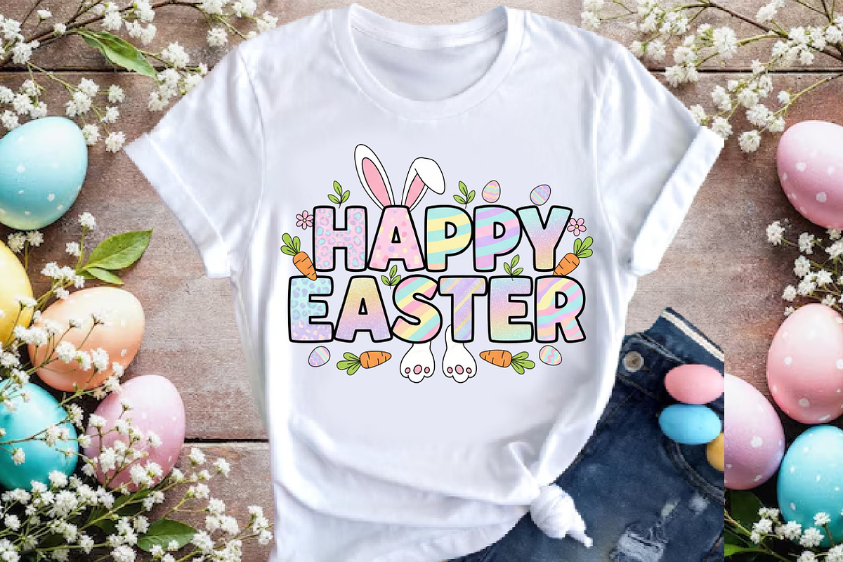 Happy Easter Bunny Png, an Illustration by DreamArtGraphic (Photo 3 of 4)