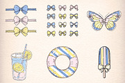 Girly Lemon Summer Clipart, an Illustration by Digital Artistic99 (Thumbnail 3 of 11)