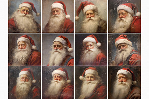 Vintage Santa Paintings II