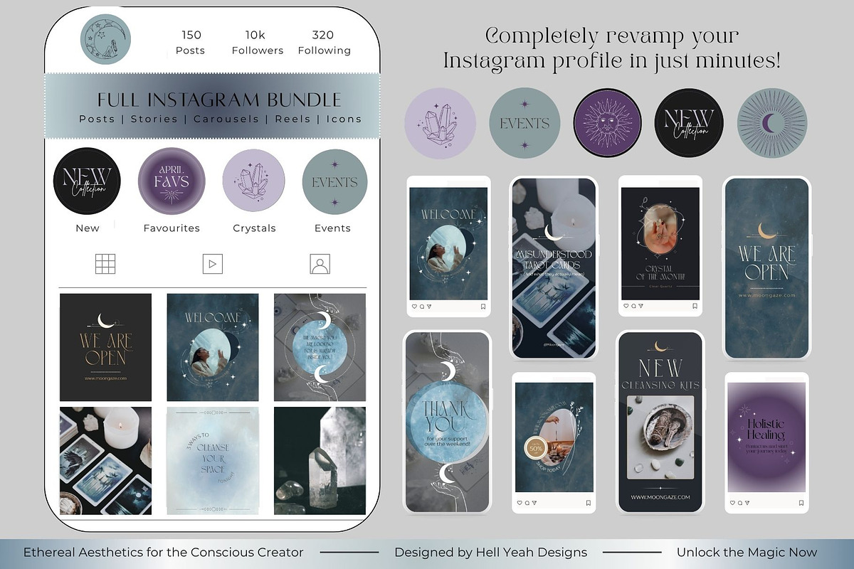Midnight Sky Branding Starter Kit, a Branding & Logo Template by Hell Yeah Designs (Photo 10 of 16)