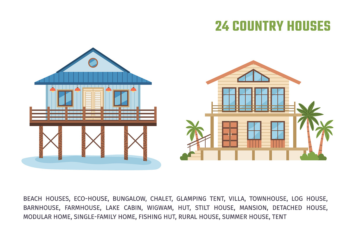 95 Urban, Rural, Municipal Buildings, an Object Illustration by IuliiaSavko (Photo 4 of 14)