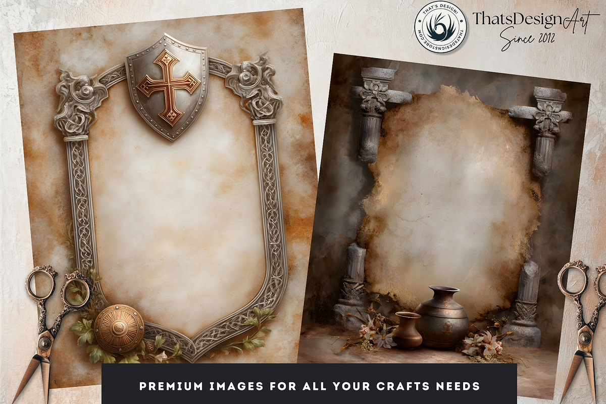 Medieval Fantasy Backgrounds & Frame, a Background Graphic by ThatsDesignArt (Photo 10 of 10)