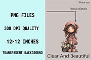 Spring Girl & Animal Friends Clipart, an Illustration by SVGArt (Thumbnail 7 of 7)