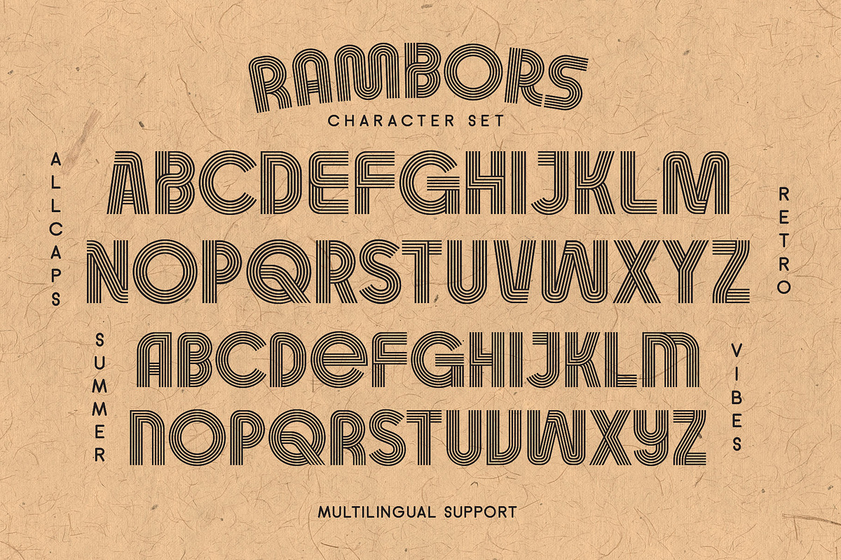 Rambors - Retro Font, a Font by Arterfak Project (Photo 11 of 12)