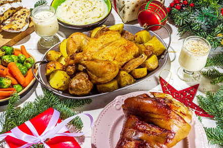 Festive Christmas dinner table, a Food & Drink Photo by Rimma