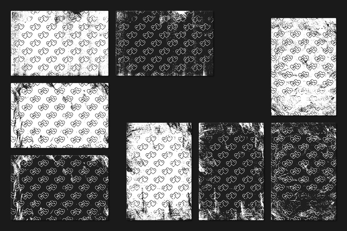 Hearts - 80 Grunge Patterns, a Pattern Graphic by Tustan (Photo 8 of 12)