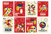 Chinese New Year 2026 Greeting Cards, a Seasonal Illustration by Creative Graphics (Thumbnail 3 of 10)