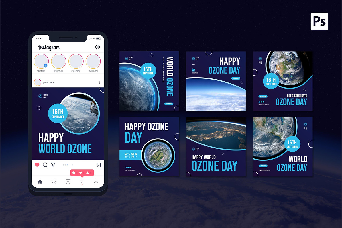 World Ozone Day Instagram Post, a Social Media Template by CavenArt (Photo 3 of 5)