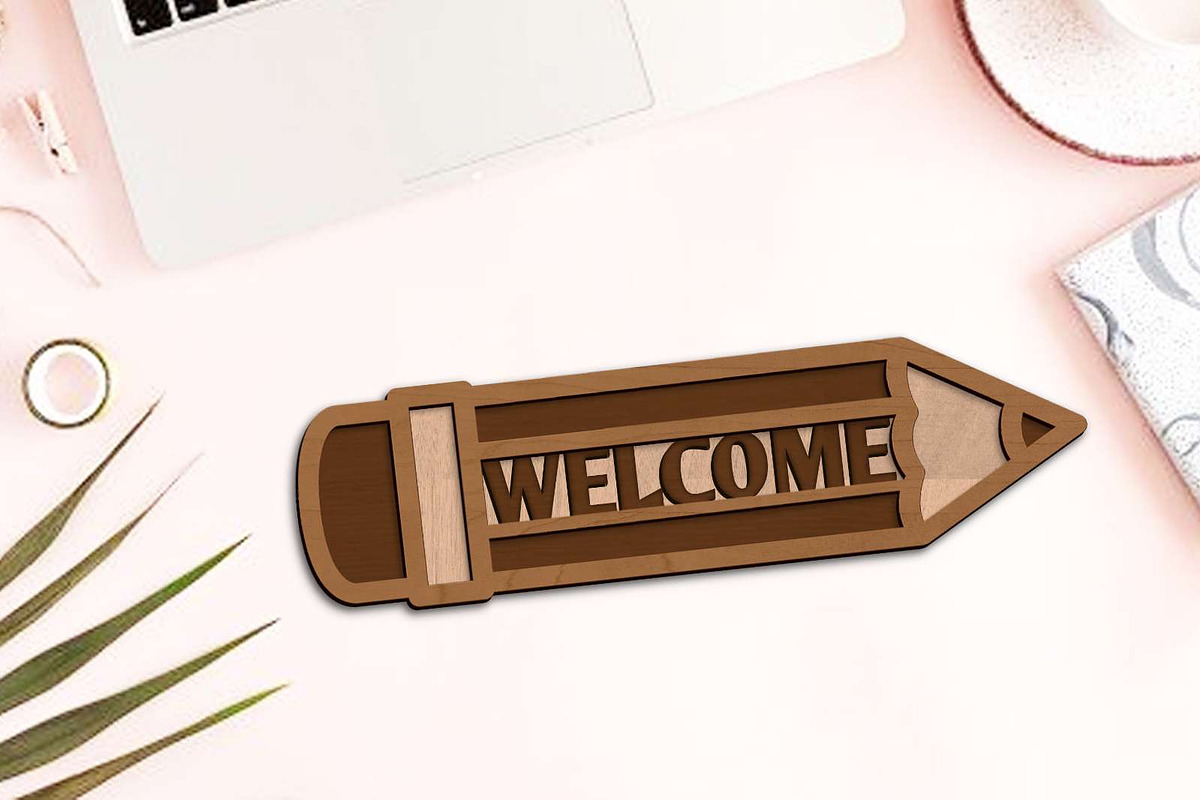 Pencil Set Decor Multilayer Template, a Templates & Theme by LaserCutano (Photo 10 of 11)
