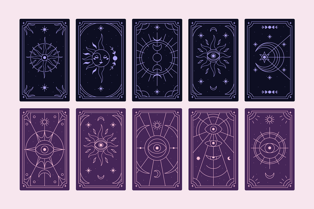 Magic tarot card back designs set, a Decorative Illustration by Good Studio (Photo 3 of 8)