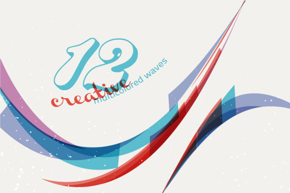 12 creative multicolored waves, an Object Graphic by Ruliz (Photo 1 of 3)