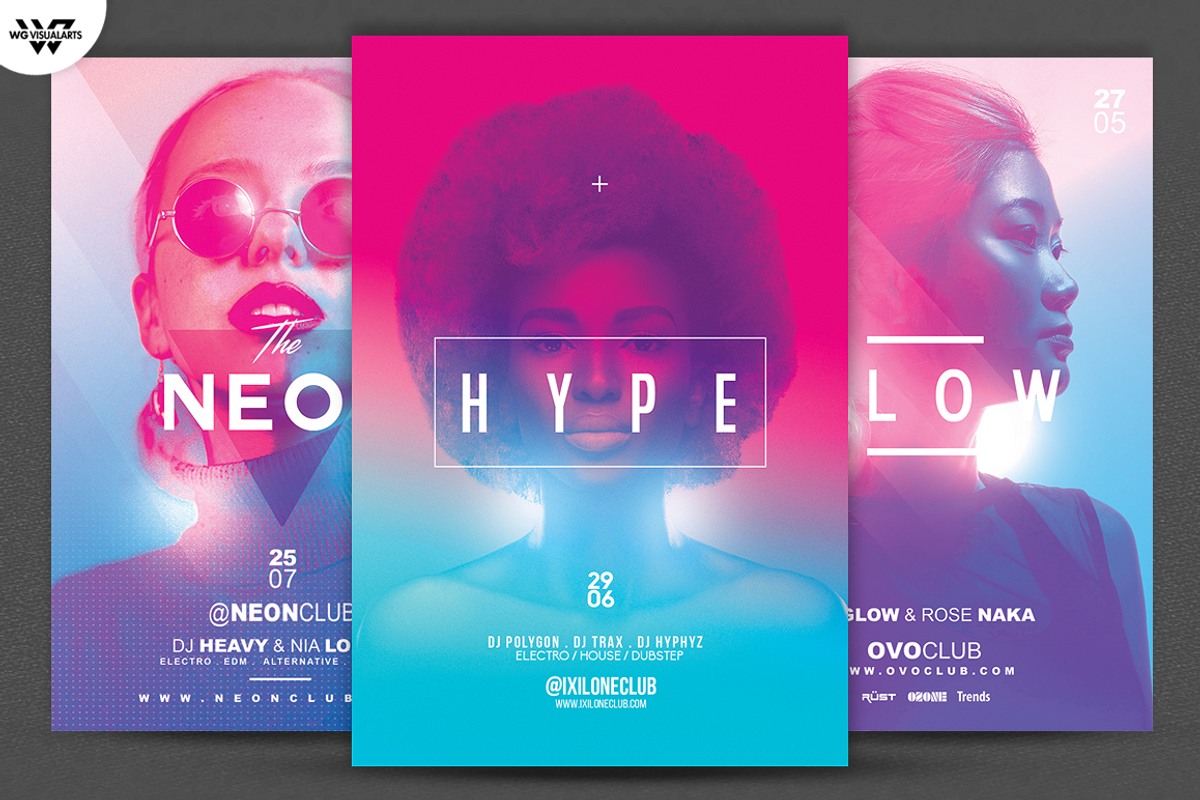 3in1 NEON WOMEN Flyer Bundle, a Flyer Template by WG DESIGN (Photo 1 of 4)