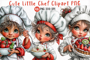 Cute little chef clipart, a Person Illustration by fashionaddict