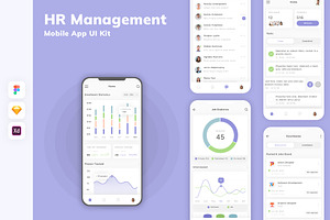 HR Management Mobile App UI Kit