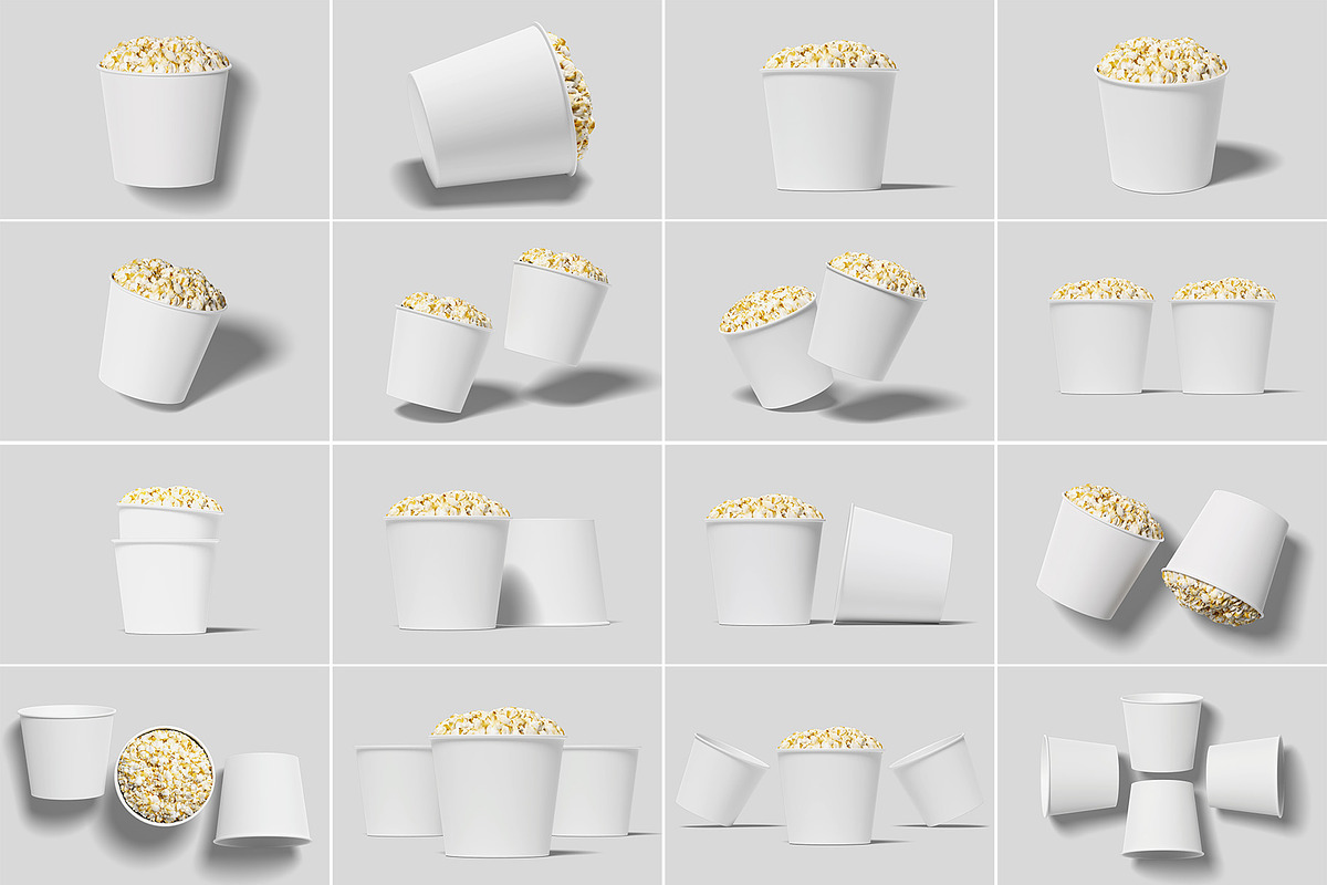 Popcorn Bucket Mockup Bundles, a Cups & Container Mockup by Compositing Studio (Photo 4 of 20)