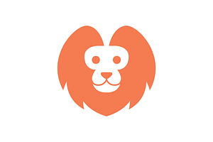 cute lion head logo design cartoon, a Branding & Logo Template by devastd