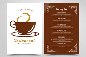 Coffee Shop Restaurant Menu Flyers