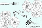 10 Drawing Ink Procreate Brushes, a Brush Add-On by The Pigeon Letters (Thumbnail 4 of 13)