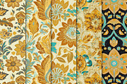 Floral Bird Digital Paper Set, a Pattern Graphic by Maishop (Thumbnail 3 of 3)