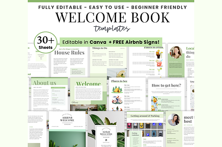 Airbnb Welcome book template, Airbnb