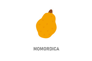 Momordica tropical fruit. Bitter, a Food Illustration by GraphiShop