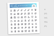 Office Line Icons Set, an Outline Icon by Voysla's Shop (Thumbnail 4 of 4)