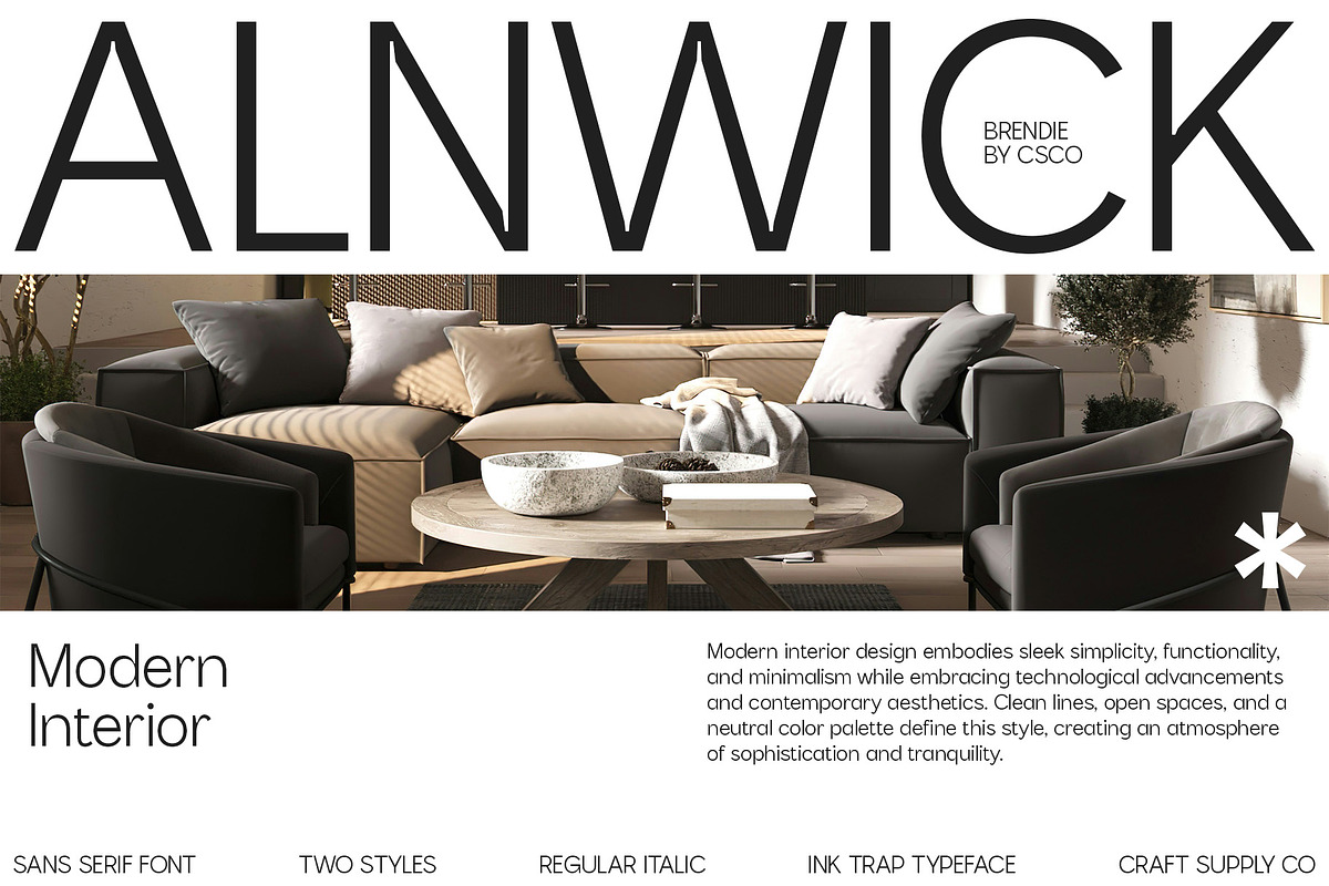 Brendie – Modern Font, a Sans Serif Font by Craft Supply Co. (Photo 3 of 8)