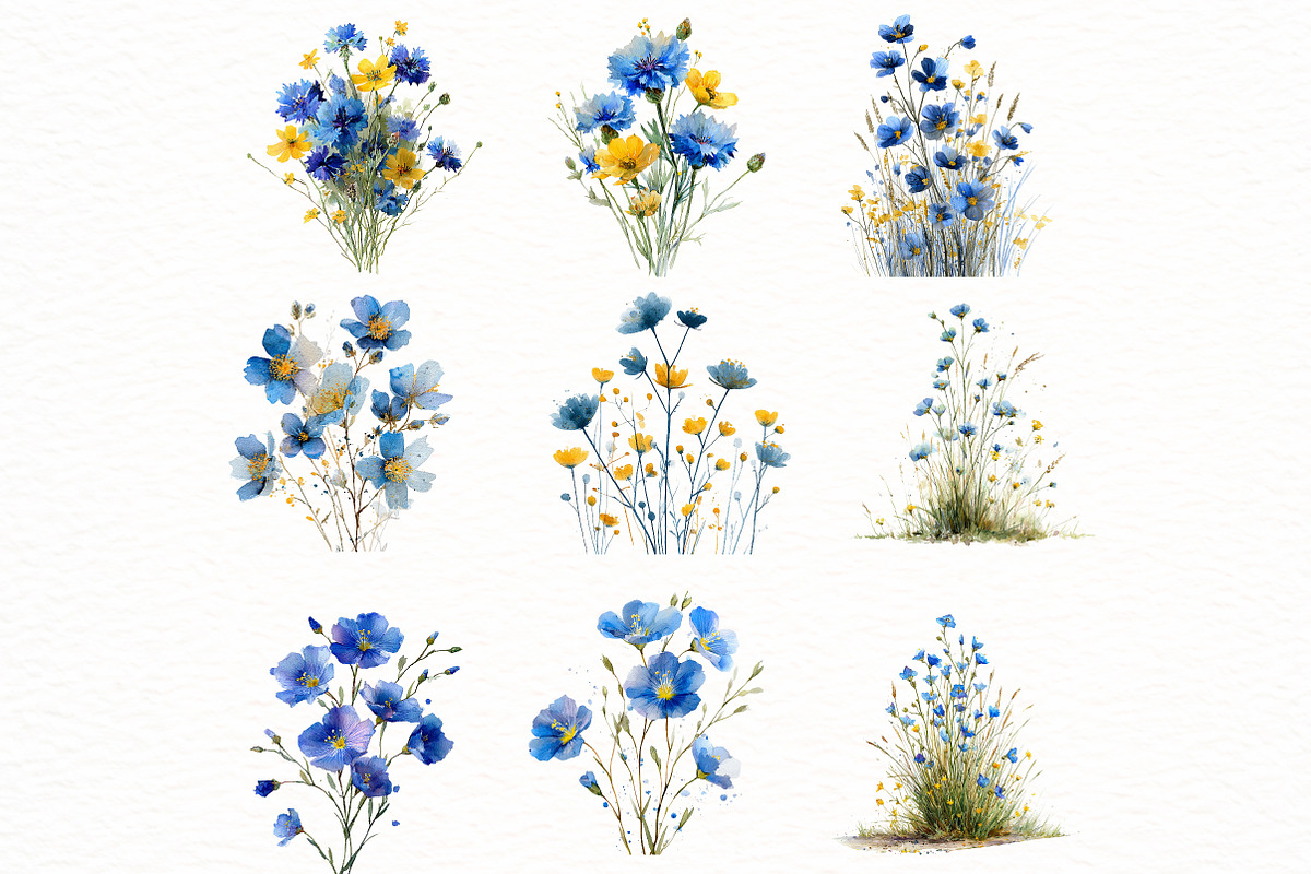 Meadow Wildflowers Clipart, an Illustration by Designworld (Photo 5 of 5)