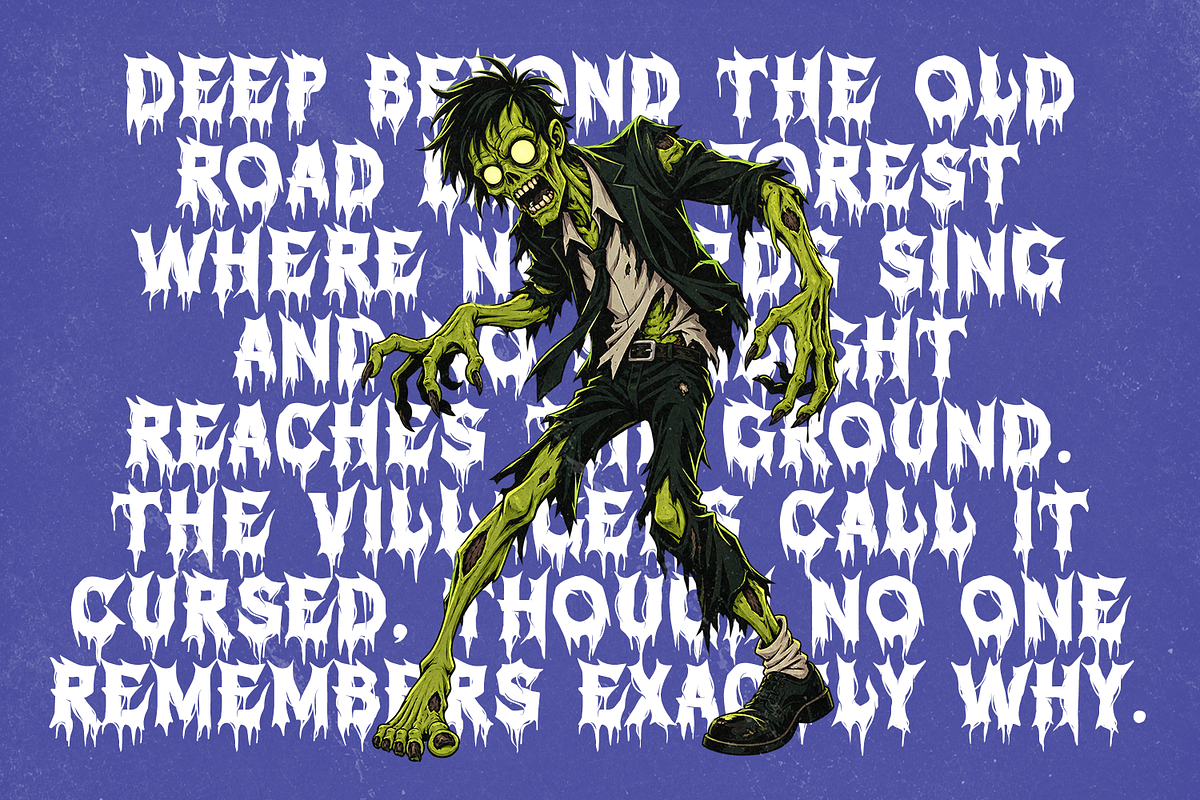 Misery Haunted Dramatic Horror, a Blackletter Font by Haps Space (Photo 3 of 12)