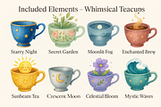 Cabinet of Curious Teacups, an Object Illustration by Curve Design (Thumbnail 3 of 6)