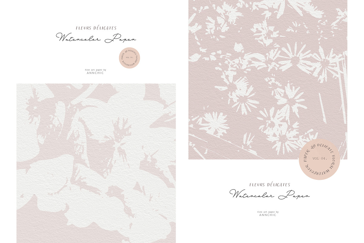Watercolor floral paper collection, a Texture Graphic by Anna Sokol (Photo 8 of 10)