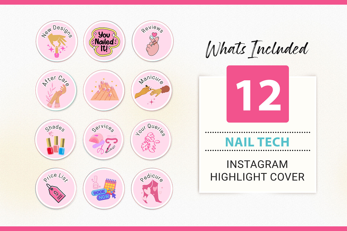 Nail Tech Icons Instagram Highlight, a Social Media Template by Snapybiz (Photo 7 of 8)