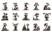 Christmas Dog clipart, an Illustration by CreationArt (Thumbnail 4 of 5)
