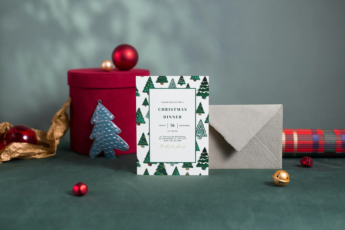Editable Christmas Party Invitation, an Invitation Template by ForeverPrint (Photo 2 of 9)