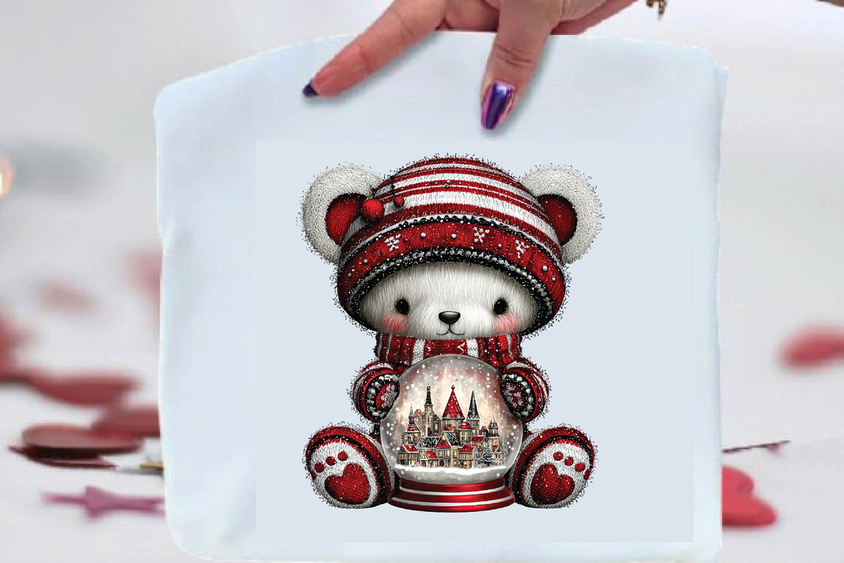 Whimsical Christmas Teddy Bear Clip, an Animal Illustration by SVGArt (Photo 3 of 9)