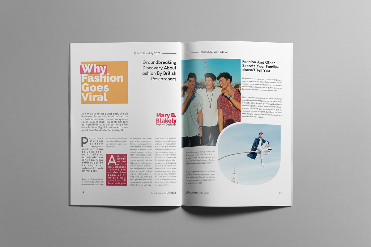 Lifestyle magazine layout 01, a Magazine Template by Swayang (Photo 10 of 22)