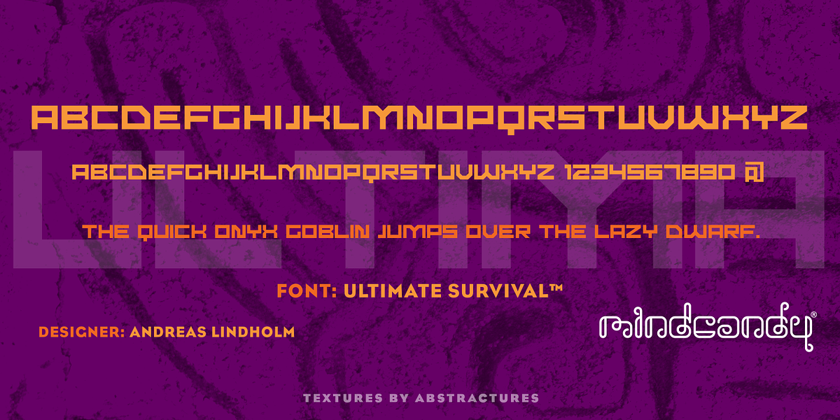 Ultimate Survival™, a Font by MINDCANDY