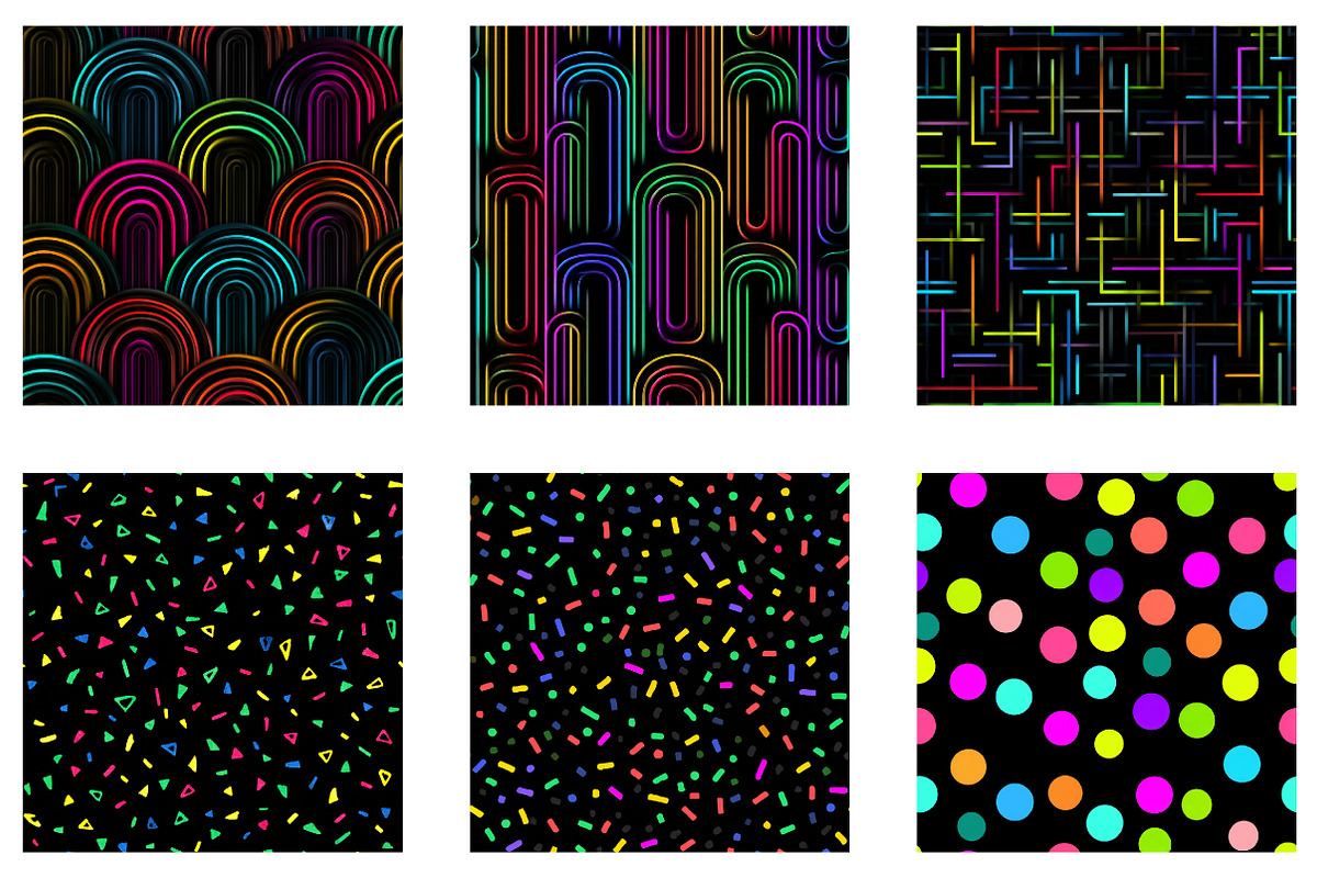 Bright Neon Digital Papers, a Pattern Graphic by CreationArt (Photo 4 of 6)