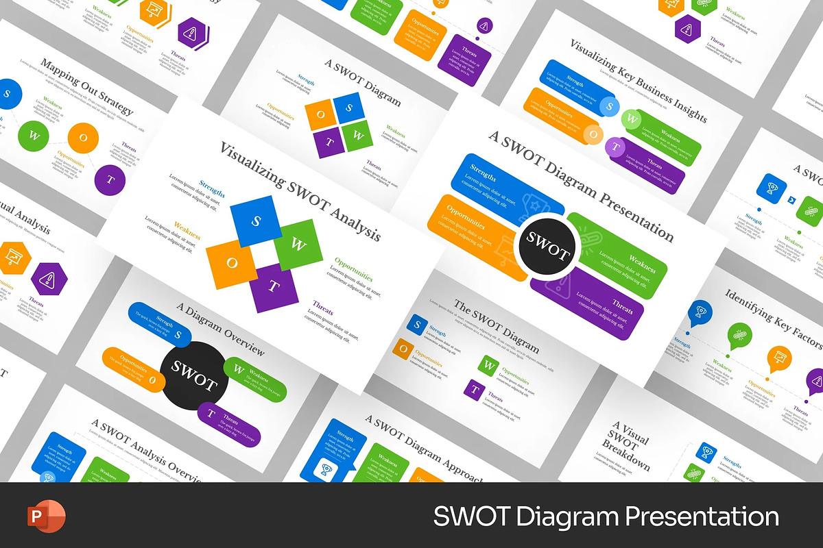SWOT Diagram Powerpoint Templates, a Presentation Template by Fit-tee (Photo 1 of 2)