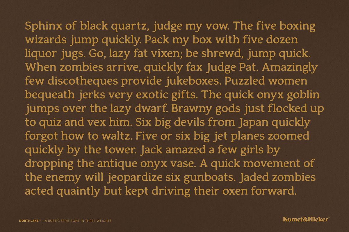 Northlake - A Rustic Serif Font, a Serif Font by Komet & Flicker (Photo 11 of 15)