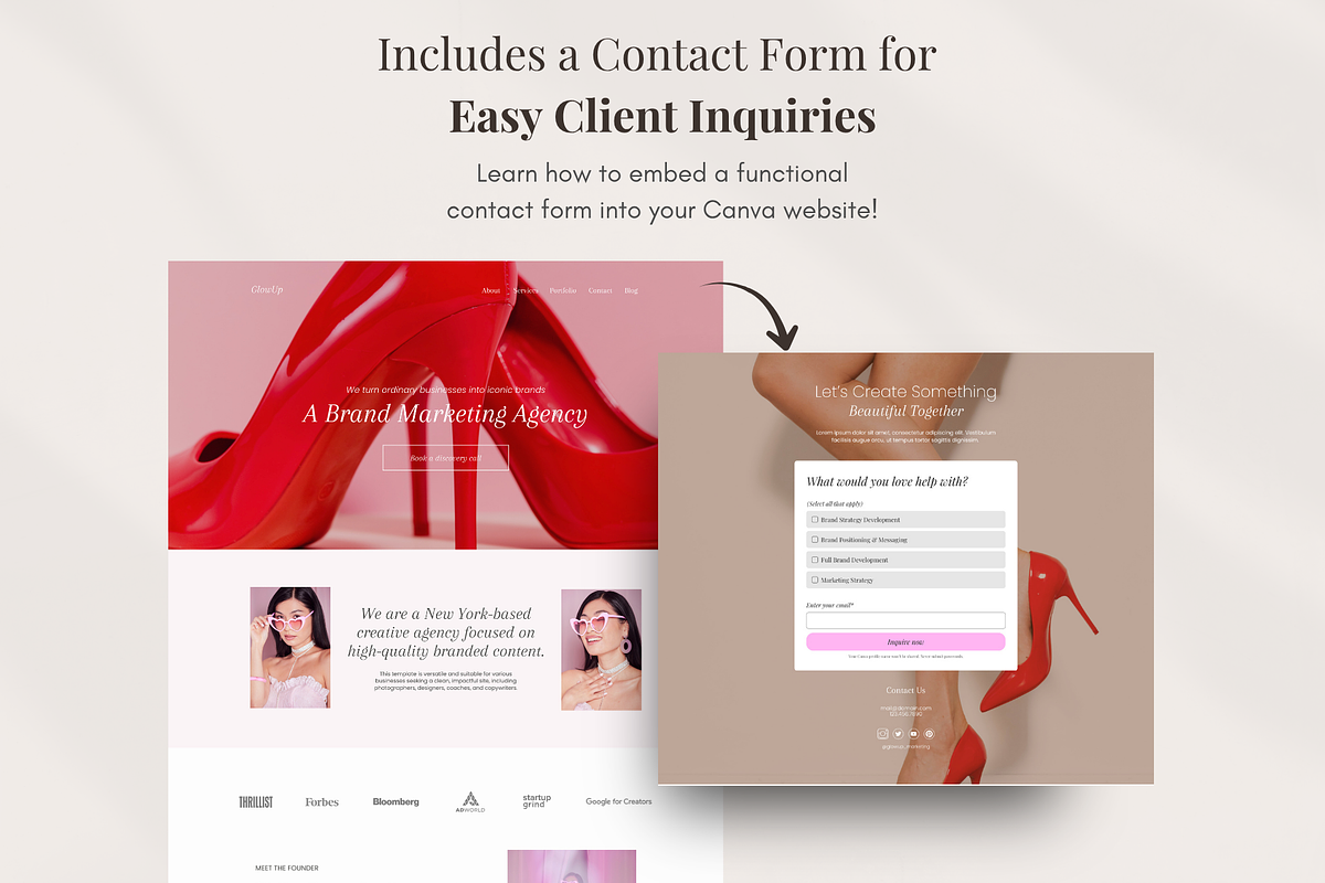 Marketing Agency Website Template, a Landing Page Template by GlamWebDesigns (Photo 3 of 8)