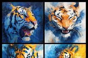 Majestic Tiger Art Set, an Animal Illustration by pictures for you (Thumbnail 2 of 22)
