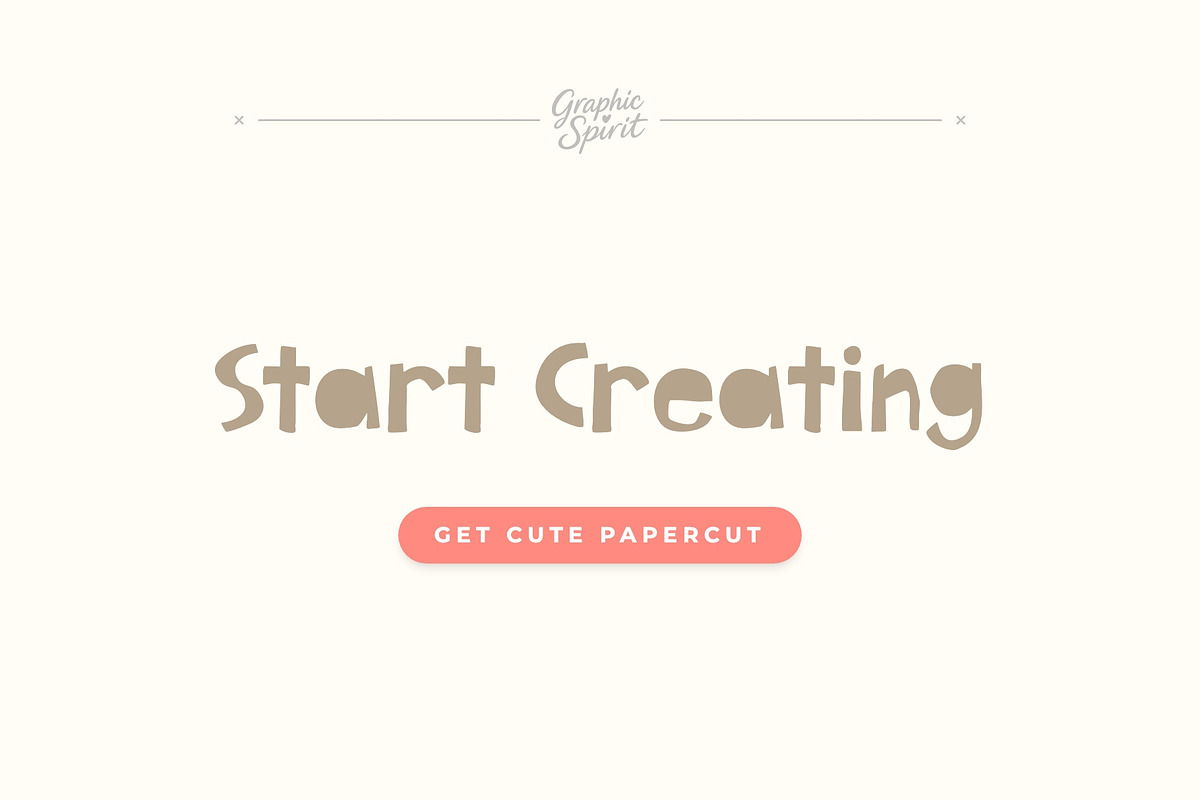 Cute Papercut Decorative Font, a Handwritten Font by Graphic Spirit (Photo 8 of 8)