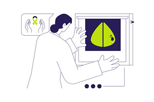 Breast cancer screening abstract, a Healthcare Illustration by Visual Generation