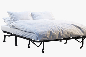 Sofa-bed In Unfolded Form 3d Model