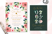 Sweet Floral Wedding Invitation Set, an Invitation Template by wulano (Thumbnail 2 of 6)